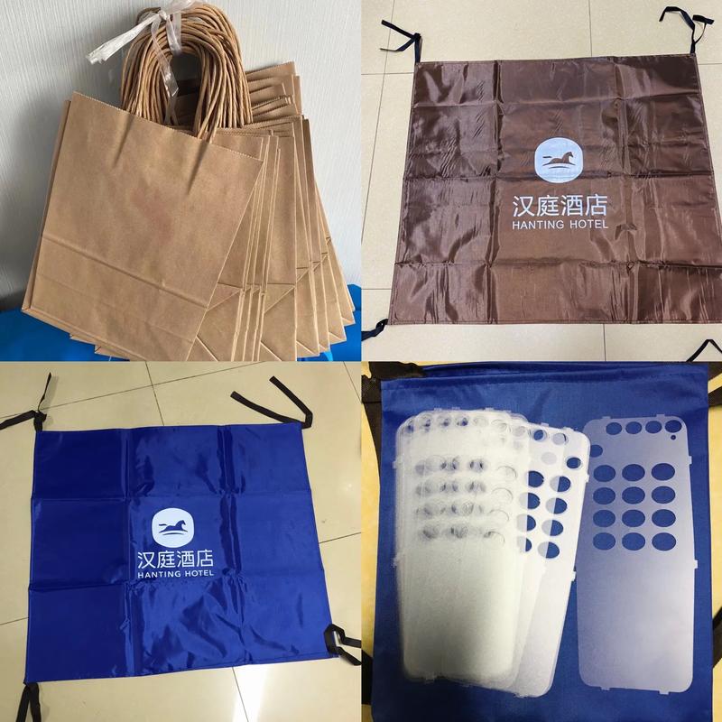 汉庭酒店定制无纺布袋与标识标牌 环保与品牌的结合
